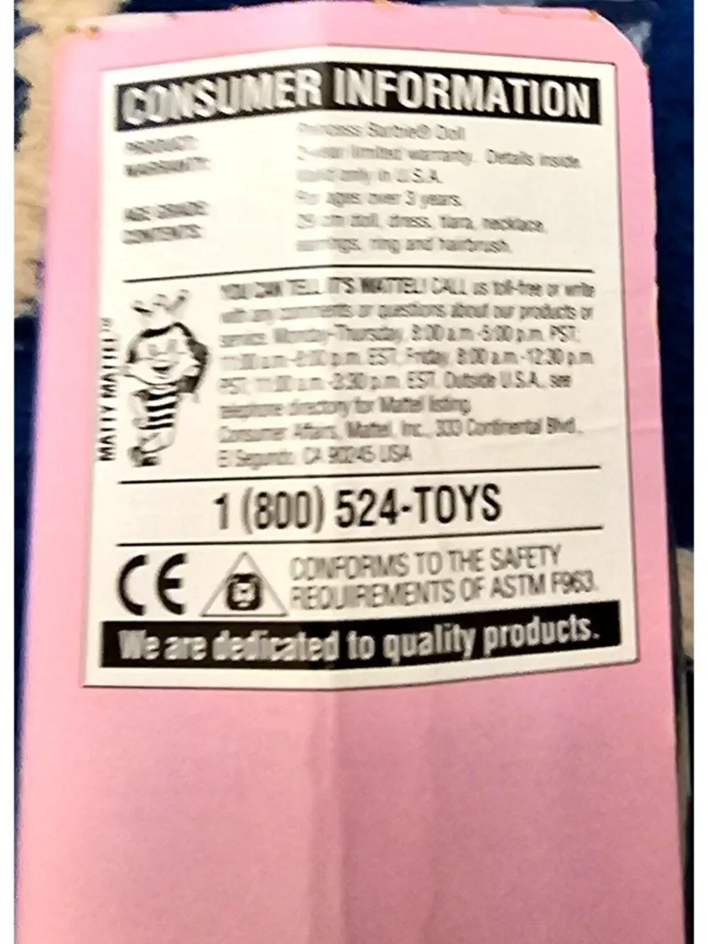 Barbie Princess Doll In Pink Gown 1999 Mattel New In Damaged Box